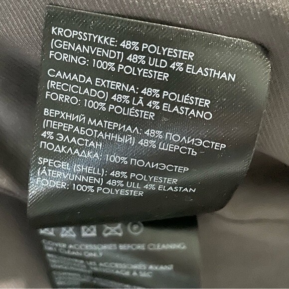 Club Monaco Women's Borrem Blazer Wool Blend Suit Jacket Size 10 Grey Blue - Picture 14 of 15